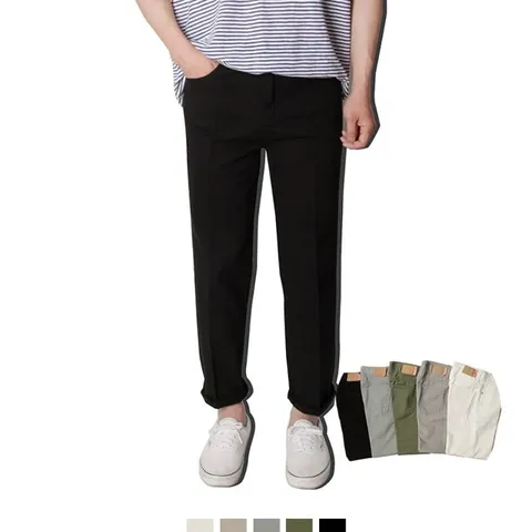 카치온 테이퍼드 면바지