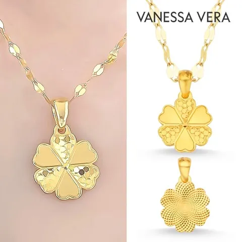바네사베라 24K순금 GH 글로우 크로버 투웨이 목걸이 S
