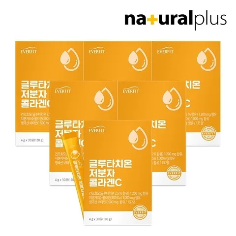 에버핏 글루타치온 저분자 피쉬 콜라겐 비타민C 30포 6박스 / 엘라스틴