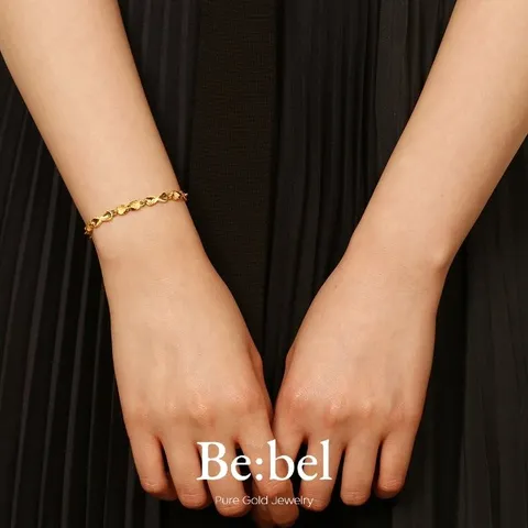 순금팔찌 11.25g(3돈 세돈) 24k 여자 디자인 여성 리본 비벨