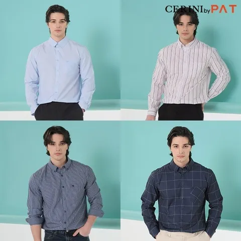 CERINI by PAT 남성 워셔블 스판 셔츠 4종