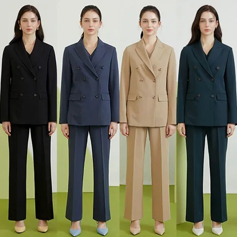 후스타일 더블버튼 에센셜 셋업 3종세트 종 택1