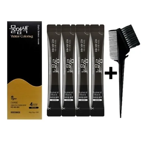 씨드비 프리미엄 물염색 시즌2+염색빗 1박스 4회분 비건 새치 커버 홈쇼핑 김혜수 셀프