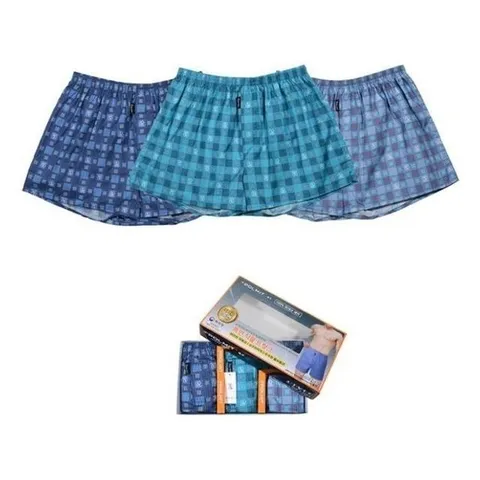 [라일리] Rly 편안한 남성 특면 직물 트렁크 3매입 멋