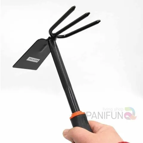 원예용 양날 갈퀴 끌개 텃밭 농기구 밭갈이 도구 원예 작업 (WFJR9BX)