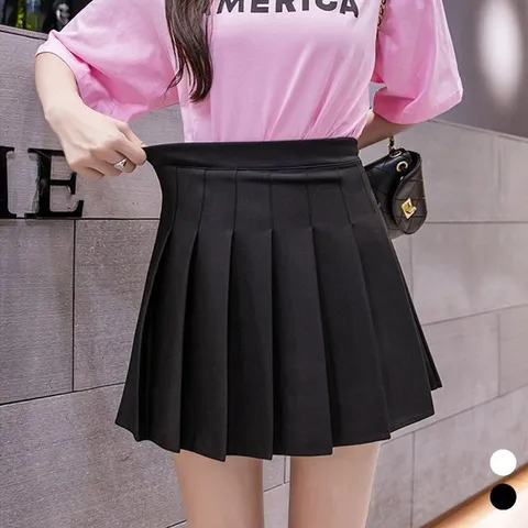 밴딩 주름 플리츠 테니스 치마 스커트 플리츠 치마