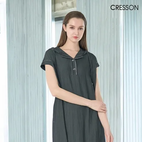크레송 후디드 텐셀 원피스 C252B602A_14 (다크그레이)