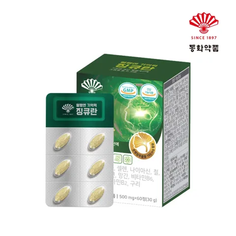 [동화약품] 혈행엔 기억력 징큐란  4개월분 (500mg x 120정)