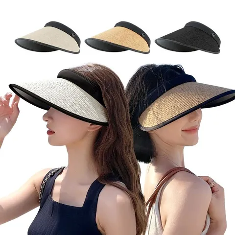 [1+1] 황금비율 자외선차단 라탄 썬캡 와이드챙 밀짚모자 컬러3종