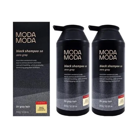 모다모다 제로 그레이 블랙 샴푸 10 300g 2개 새치 염색