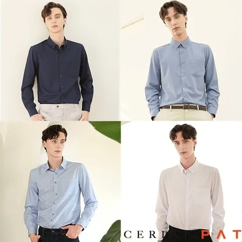 [CERINI by PAT] 남성 워셔블 발수 기능성 셔츠 4종 세트 24f