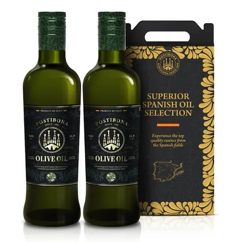 [선물포장] 포스티보나 엑스트라버진 올리브유 500ml 2병 오일선물세트