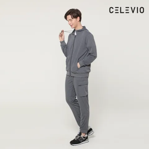 [셀레비오]올레크 집업 트레이닝 세트 그레이
