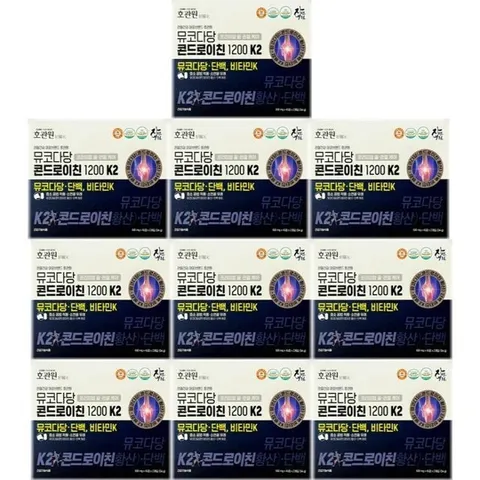 [건강식품] 호관원 뮤코다당 콘드로이친1200 K2 45정2개입 10박스