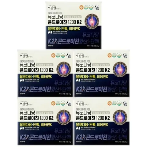 [건강식품] 호관원 뮤코다당 콘드로이친1200 K2 45정2개입 5박스