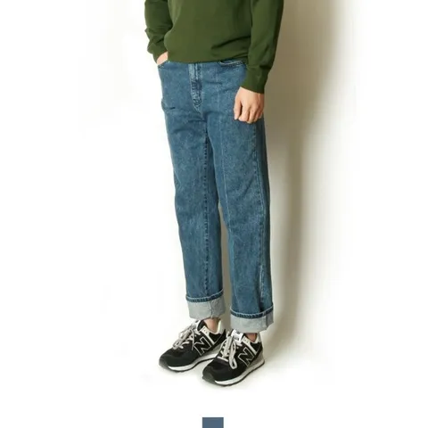 테이퍼드핏 레트로청바지