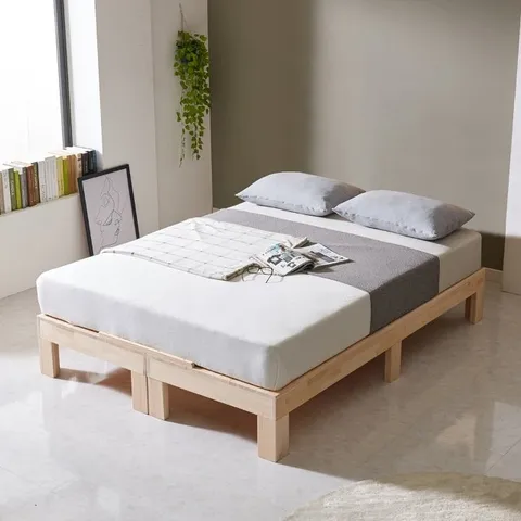 아이앤 루니애 편백원목 평상형 퀸 침대 FI