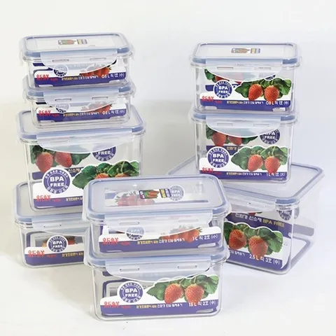 밀폐용기 에코락 반찬통 대용량밀폐용기 1L직사각반찬통 1L 1개 (WFJ76BD)