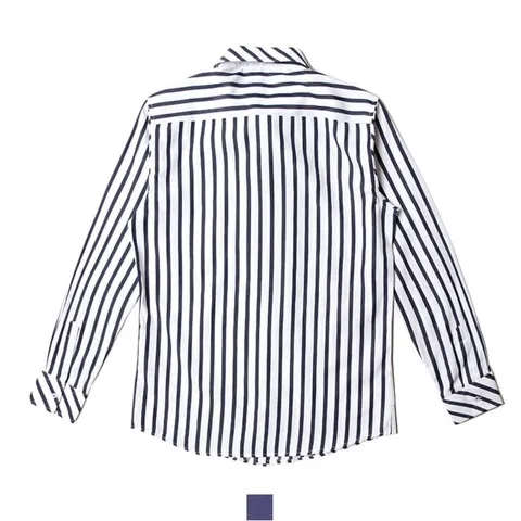 남자셔츠 네이비 스트라이프 긴팔 셔츠