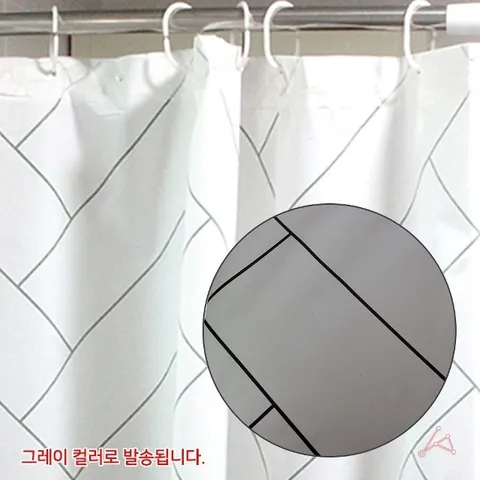 [와인앤쿡] 모던 그레이 샤워커튼 1개