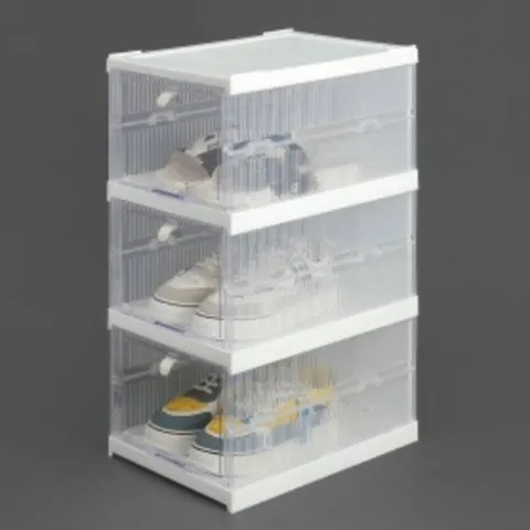 신발 수납 정리함 화이트 거치대 개인 보관함 정리대 (WFJ89WC)