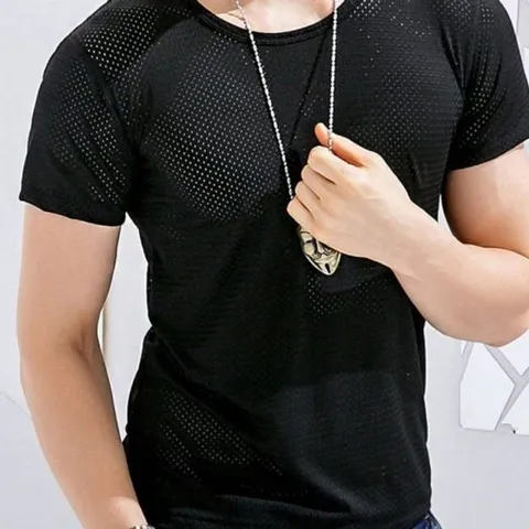 남자 아이스 추천 여름 시원한 꾸안꾸 옷 메쉬 반팔 (WFHMSYM)