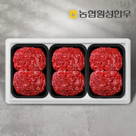 [농협횡성한우] 1등급 한우정육세트 1호 (불고기 400g x 3팩)