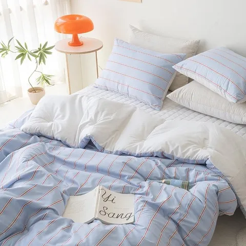 [르헤브] 셀디온 먼지없는 항균 옥수수솜 사계절 차렵 이불베개세트 SS