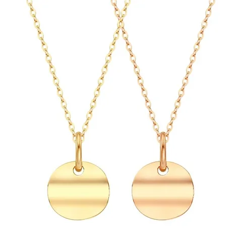 [골드퀸즈] 14K 웨이브 코인 목걸이_소