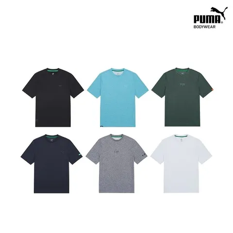 [푸마바디웨어][3+3] 백메쉬 유니 반팔티셔츠 6종 세트
