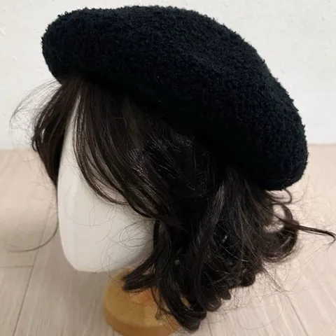 [애슬릿] 여성 뽀글이 부클 니트 가을 겨울 베레모 모자
