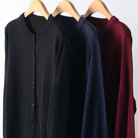 빅사이즈 여성 심플 마담옷 가디건 중년 여성의 (WFK13BZ)