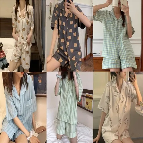 홈웨어 곰돌이잠옷 셔츠 냉감 인견잠옷 잠옷 레 (WFHT7YU)