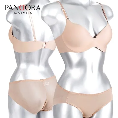 비비안 판도라 무봉제 누디 브라팬티세트 BP7096