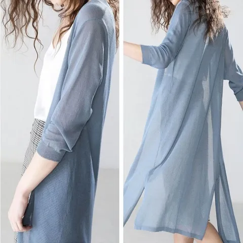 여성 6컬러 하늘하늘한 여름 롱가디건 로브가디건