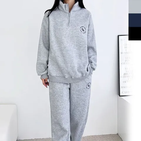 여자 겨울 반집업 조거 트레이닝 세트 1P 캐주얼 코디 (WFHVXXM)