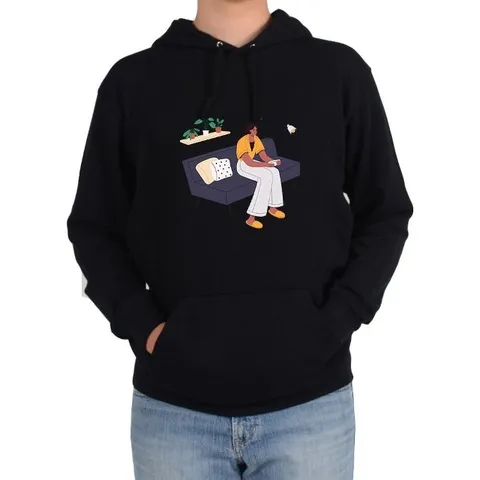 후드티 휴일 게임하는 여자 MZ세대 게임머니 방콕그림 다양한 색상 사이즈 (WFJDRN2)