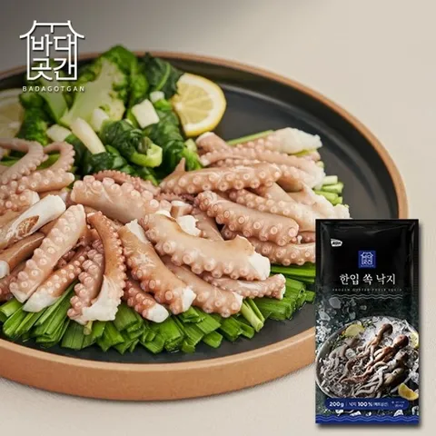 바다곳간 한입 쏙 낙지 (1팩당 10미) 200g x 6팩