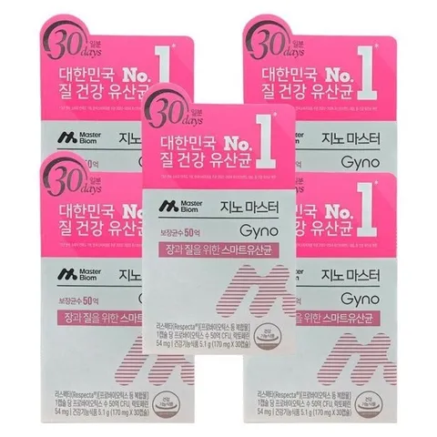 마스터바이옴 지노 마스터 질유산균 170mg x 30캡슐 5박스 HIS