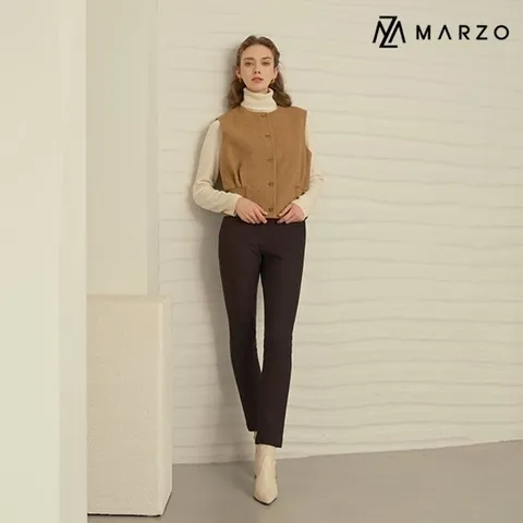 [마르조]아르보 본딩팬츠 다크브라운