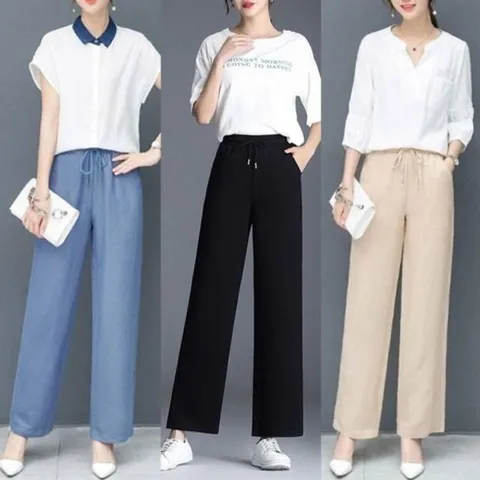 인견 팬츠 데일리 여름 여성 클래식 일자 바지 인견바 (WFHWXMR)