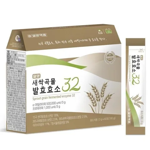 일양약품 새싹곡물 발효효소 32 60포 - 귀리식이섬유,유산균함유,베타글루칸