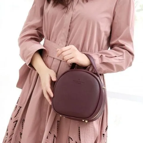 미니 데이 앙증맞은 사이즈 기본 심플 탬버린백 크로 (WFJDJ5M)