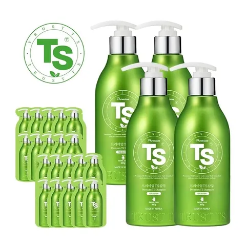 [TS] 프리미엄 샴푸 4종세트(본품300gX4개+사은품 파우치6gX20개)
