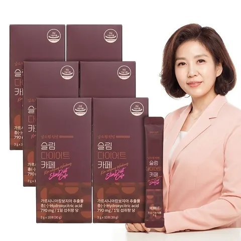 김소형원방 슬림다이어트카페 (3g x 10포) 6박스