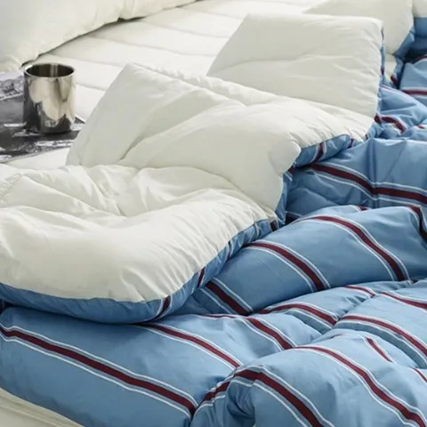 레트로 차렵이불 Q 블루 60수 선물 매트리스 침대 (WFHPA8Z)