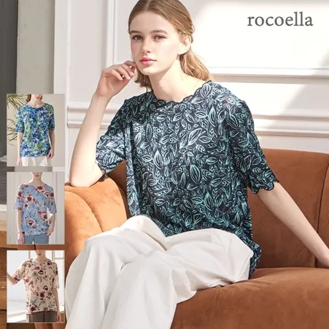 [로코엘라] 셀린드 썸머 플라워 티블라우스 4종택1