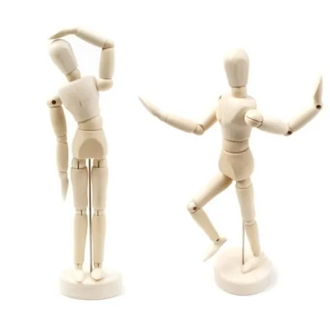 구체 소 14cm 인형 나무목각인형 나무 인체묘사 (WFJXDES)