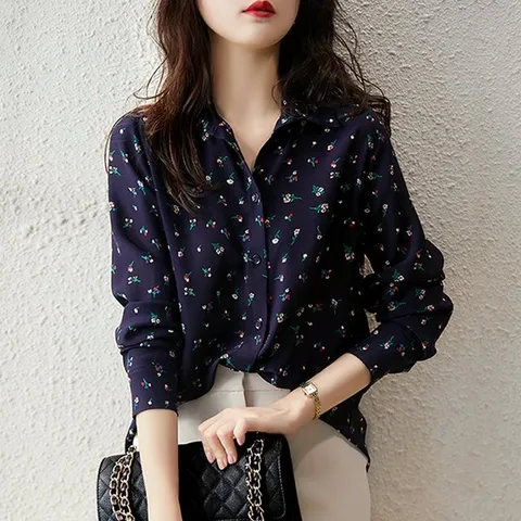 [무드무드] 린제 플로럴 카라 블라우스