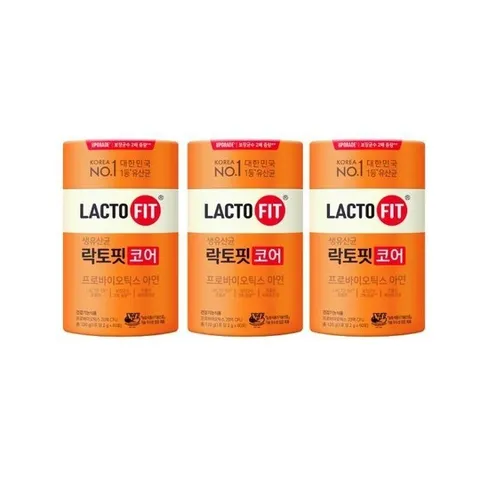 종근당건강 락토핏 코어 60포 3개 프롤린 유산균 코어강화